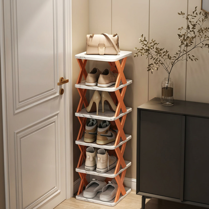 X-Shaped Shoe Rack